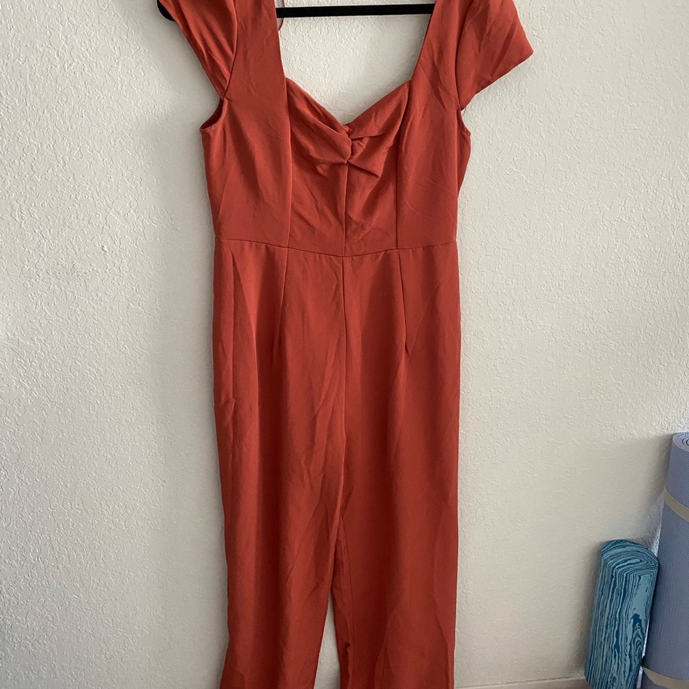 Rust Chiffon layered Jumpsuit